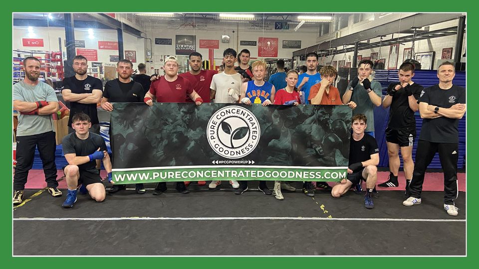 South Wye Police Boxing Academy with a PCG Banner